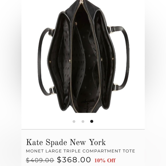 🔥KATE SPADE NEW YORK🔥 MSRP$409 MONET LARGE TRIPLE COMPARTMENT TOTE -$120- - Picture 3 of 14